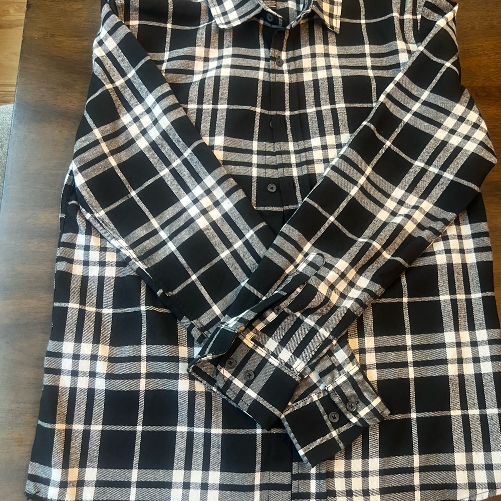 Grizzly Grip Tape Black and White Plaid Men's Shirt